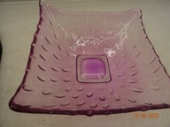 mała miska różowa kryształ? guzy kwadrat