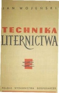 Technika liternictwa Jan Wojeński 1957 okładka Z. Wilma