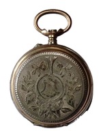 Przedwojenny męski zegarek kieszonkowy w srebrnej kopercie / srebro nr 14