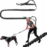 SMYCZ ELASTYCZNA Z AMORTYZATOREM DO BIEGANIA PSEM WYTRZYMAŁA MOCNA ODBLASKI