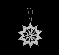 Zawieszka szydełkowa na choinkę gwiazdka 10cm (Z210)