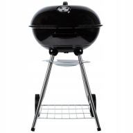 GRILL OGRODOWY WĘGLOWY Z POKRYWĄ PRZENOŚNY OKRĄGŁY DUŻY POPIELNIK KÓŁKA