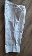 Spodnie damskie 6XL 3/4 zgrabne uciagliwe białe 52 regulowany-pas116