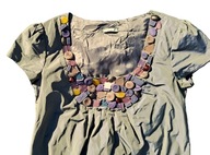 Bluzka damska tunika Hoss Intropia podszewka khaki r. 38/M , BDB