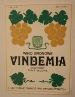 ETYKIETA - WINO GRONOWE - VINDEMIA - CENTRALNE PIWNICE WIN IMPORTOWANYCH