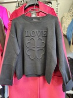 Sweterek czarny LOVE Italy, r. Uni, krótki !!!