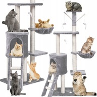 DUŻY WYSOKI DRAPAK DLA KOTA KOTÓW WIEŻA LEGOWISKO DOMEK 5 POZIOMÓW