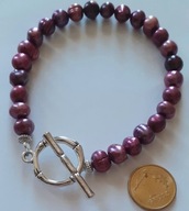 Śliczna bransoletka - szmaragdowe perły słodkowodne, Toggle