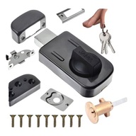 JANIA Zamek do drzwi wierzchni nawierzchniowy zasuwa łucznik 3 klucz GRAFIT