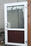 DRZWI Zewnętrzne Aluminiowe Przeszklone Wejściowe 115x210cm Białe