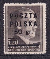 1945 Poczta Polska na GG niedopuszczone Kraków Fi XXa * gw.Korszeń