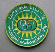 Naszywka ZHP Harcerskie Lato Chorągwi Krakowskiej 1976