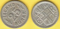 ISLANDIA 25 AURAR 1922 r.