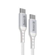 Kabel Crong USB typ C - USB typ C 0,25 m biały