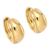 86195 Kolczyki stal chirurgiczna 316L pozłacane 18k kółka mat połysk