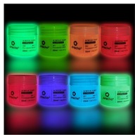 FARBY AKRYLOWE DUŻY ZESTAW FARB AKRYLOWYCH 8 SZTUK fluorescencyjne