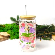 Szklanka z drewnianą pokrywką i słomką 550 ml Hot Girls Reed Romantasy