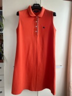36 38 42 Burberry London pomarańczowa sportowa sukienka kołnierzyk polo