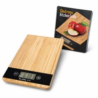 Waga Kuchenna Elektroniczna Bambusowa 5kg LCD Precyzyjna