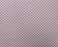 TKANINA BAWEŁNA BIAŁA W KROPKI RÓŻOWE 195 X 95 CM