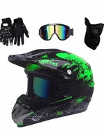 KASK CROSOWY 9-15lat Dla dzieci Zielony roz.M ENDURO QUAD ATV