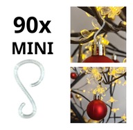 MINI HACZYKI DO BOMBEK HACZYKI DO ZAWIESZANIA OZDÓB TRANSPARENTNE 90 SZTUK