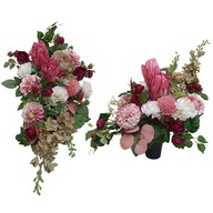 Stroik na grób cmentarz + wkład do wazonu ZESTAW Wszystkich Świętych