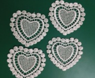 KORONKA BAWEŁNIANA – SERCE SERCA GIPIUROWE GIPIURA