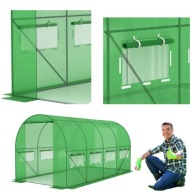 TUNEL FOLIOWY OGRODOWY MOCNY WZMOCNIONY SZKLARNIA WARZYWA FOLIA 400X250CM