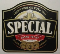 ETYKIETA PIWO SPECJAL JASNY PEŁNY BROWAR ELBLĄG