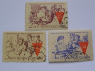 ZSRR - życie młodzieży w Kraju Rad - zestaw - Mi. 2537-38, 2553 kasowane