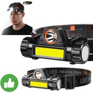 LATARKA CZOŁOWA LED CREE COB CZOŁÓWKA MOCNA MAGNES AKUMULATOR USB