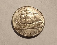 2 zł. Żaglowiec 1936 r. srebro oryginał