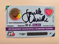 Kolekcjonerska karta SIM nr 039 z autografem Jurka Owsiaka - od SP216