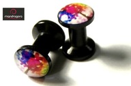 PLUG TUNEL - 5 mm - AKRYL PIERCING - drzewo kolor