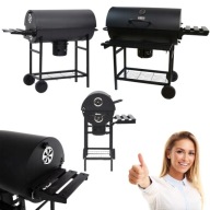 GRILL WĘGLOWY DUŻY OGRODOWY POPIELNIK KÓŁKA POKRYWA TERMOMETR REGULACJA
