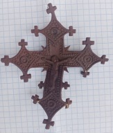 krzyż - HUCULSKI -- XIX w. -- Bieszczady - ( mosiądz )