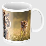 Kubek ceramiczny 330 ml z grafiką tygrysa – dzika natura na Twoim stole