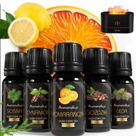 ZESTAW EKOLOGICZNE ETERYCZNE OLEJKI 5x10ML DO NAWILŻACZA KĄPIELI ŚWIĄTECZNY