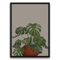Plakat z ramą 30x40cm Prosty liść monstery – natura | Pomysł na Prezent
