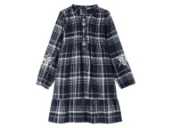 LUPILU bawełniana FLANELOWA sukienka granatowa kratka NOWA 98