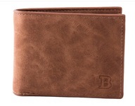 Baborry portfel skóra ekologiczna brązowy