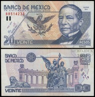 BNA - MEKSYK 20 Pesos 2000 seria BN nr B 8514233 # P111 okoliczność # VF+