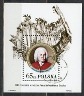 FI Blok 127 II - 300 rocznica urodzin Jana Sebastiana Bacha BLOK 1985