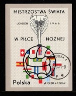 Polska / Mini arkusz ( Sport - Mistrzostwa Świata w Piłce Nożnej ) 1966 r.