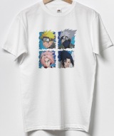 Naruto Uzumaki Męska koszulka Konoha Anime Manga