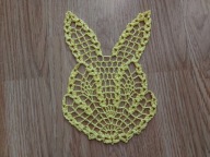 Zajączek zając serwetka szydełkowana