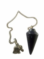 Wahadełko kamień piaskowy granatowy ze słoniem ze srebra tybetańskiego