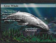 FLORA I FAUNA MORSKA. WALEŃ. DOMINICA.. Mi Bl. A**