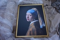 JAN VERMEER DZIEWCZYNA Z PERŁĄ GALERIA-MUNK NOWY ZŁOTA RAMA UNIKAT GERMANY